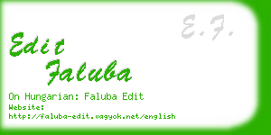 edit faluba business card